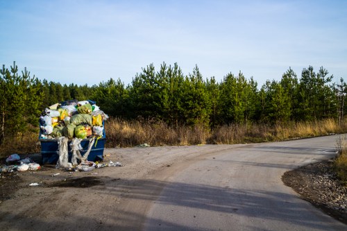 Exterior view of a skip on a Newham street