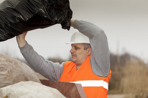 Eco-friendly waste removal process in action